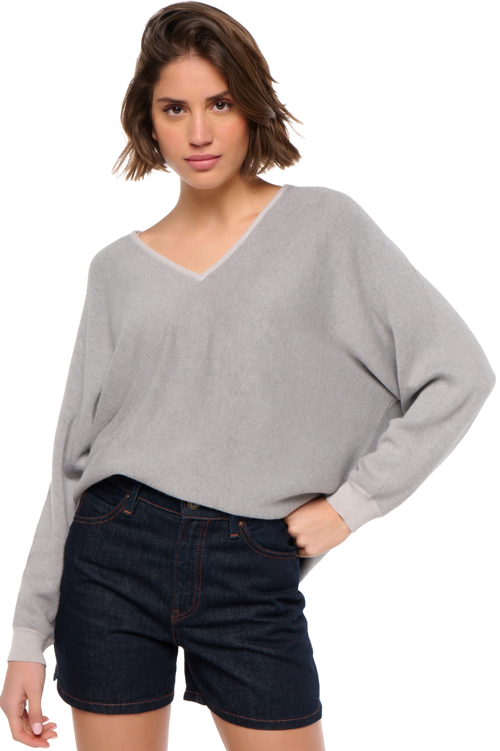 Cashmere & Cotton ladies sloane foggy s